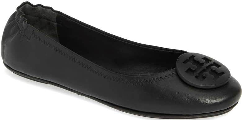 Tory burch best sale minnie flats black